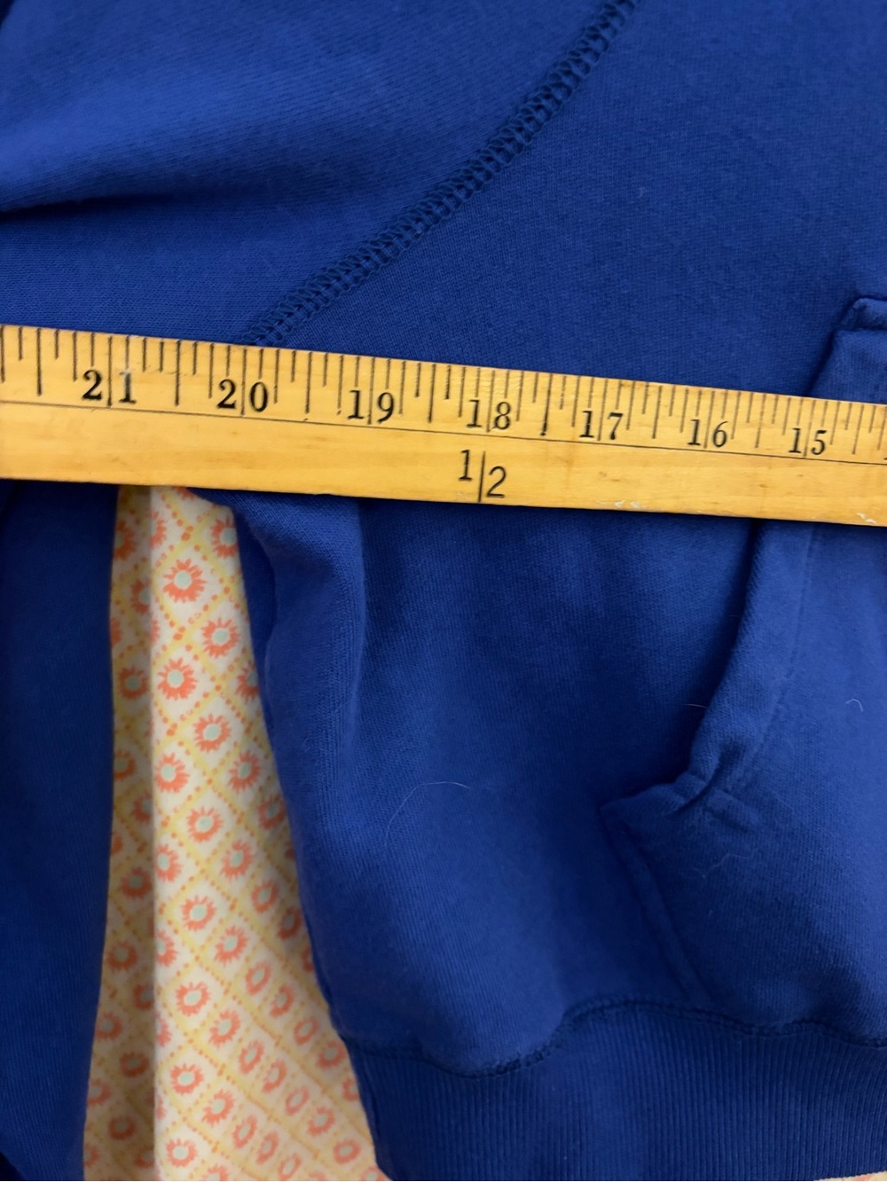 Royal Blue Roots Organic Original Cropped Half-Zip in Small - Picture 4 of 6